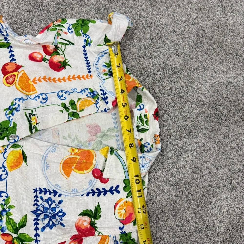 Jane Delancey Colorful Printed Maxi Linen Blend Dress Cottage Picnic Women’s S - Picture 9 of 11